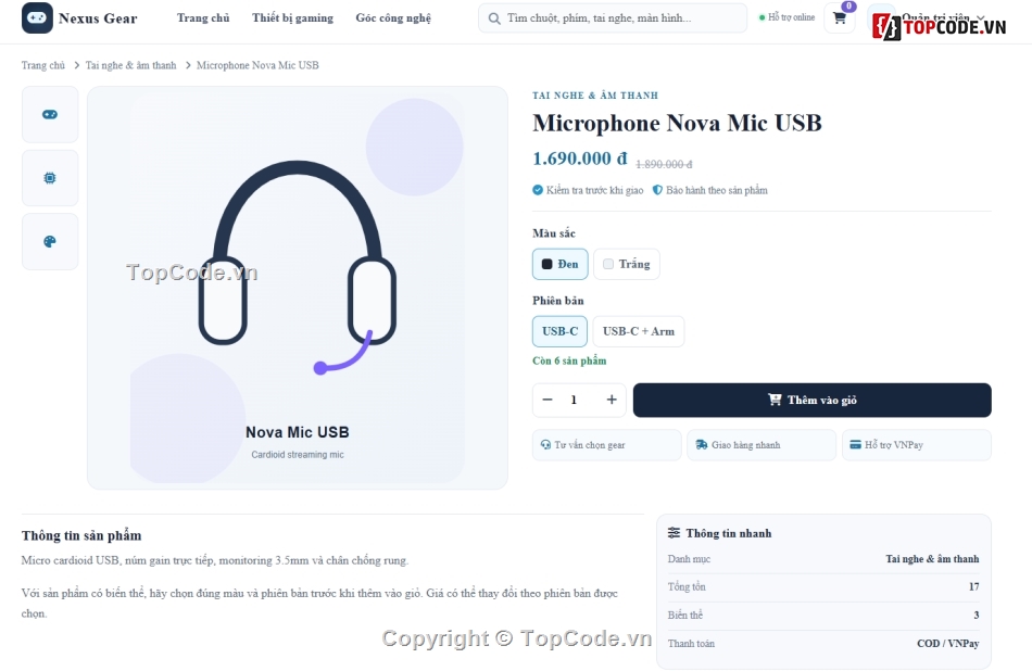 website bán đồ gaming,full báo cáo,báo cáo